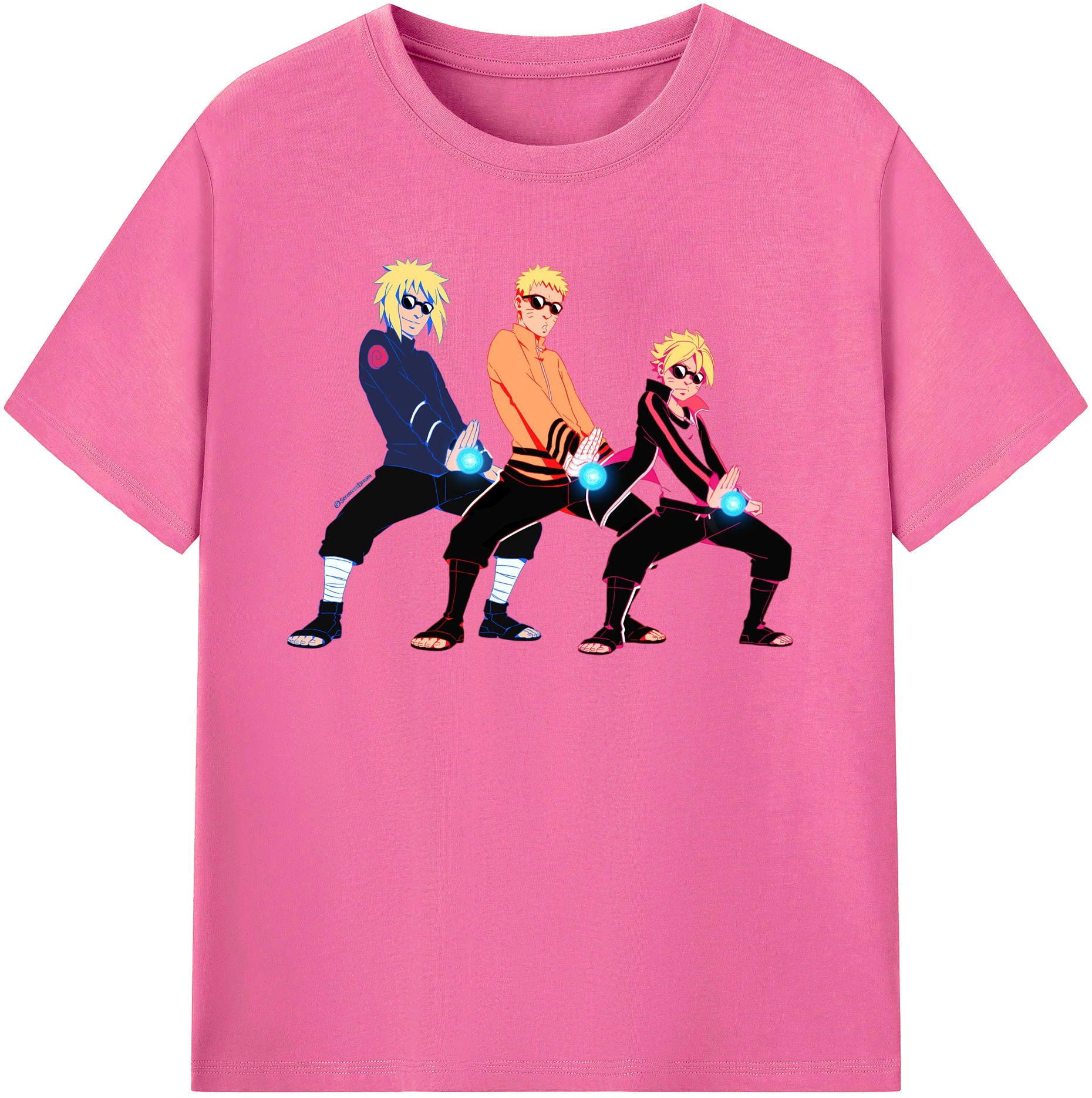 （画像用） NARUTO -ナルト- うずまき ナルト Uzumaki Naruto レディースカジュアルプリントTシャツ（綿100％）
